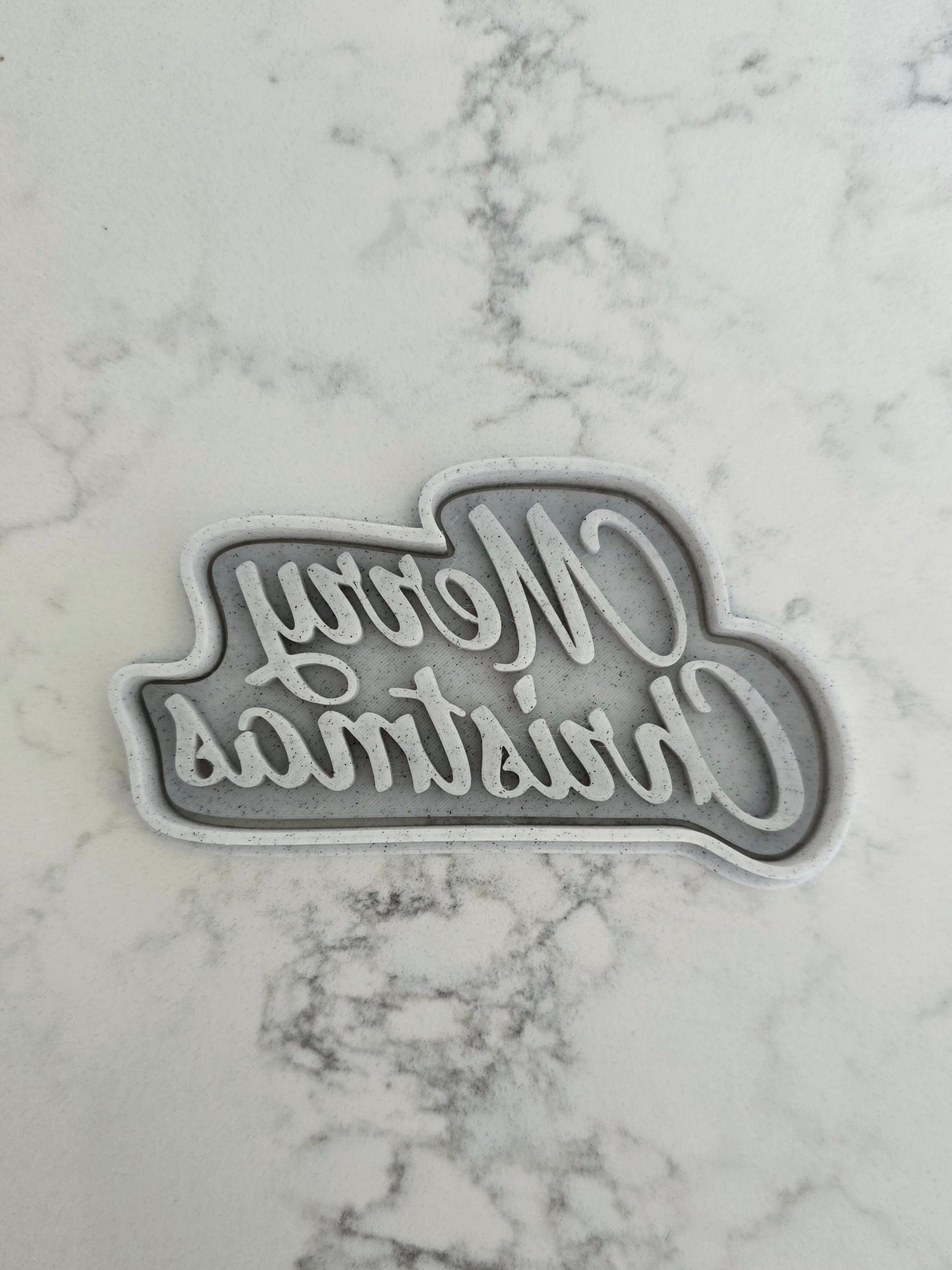 Merry Christmas 3D Printed Playdough Cutters - set of 2