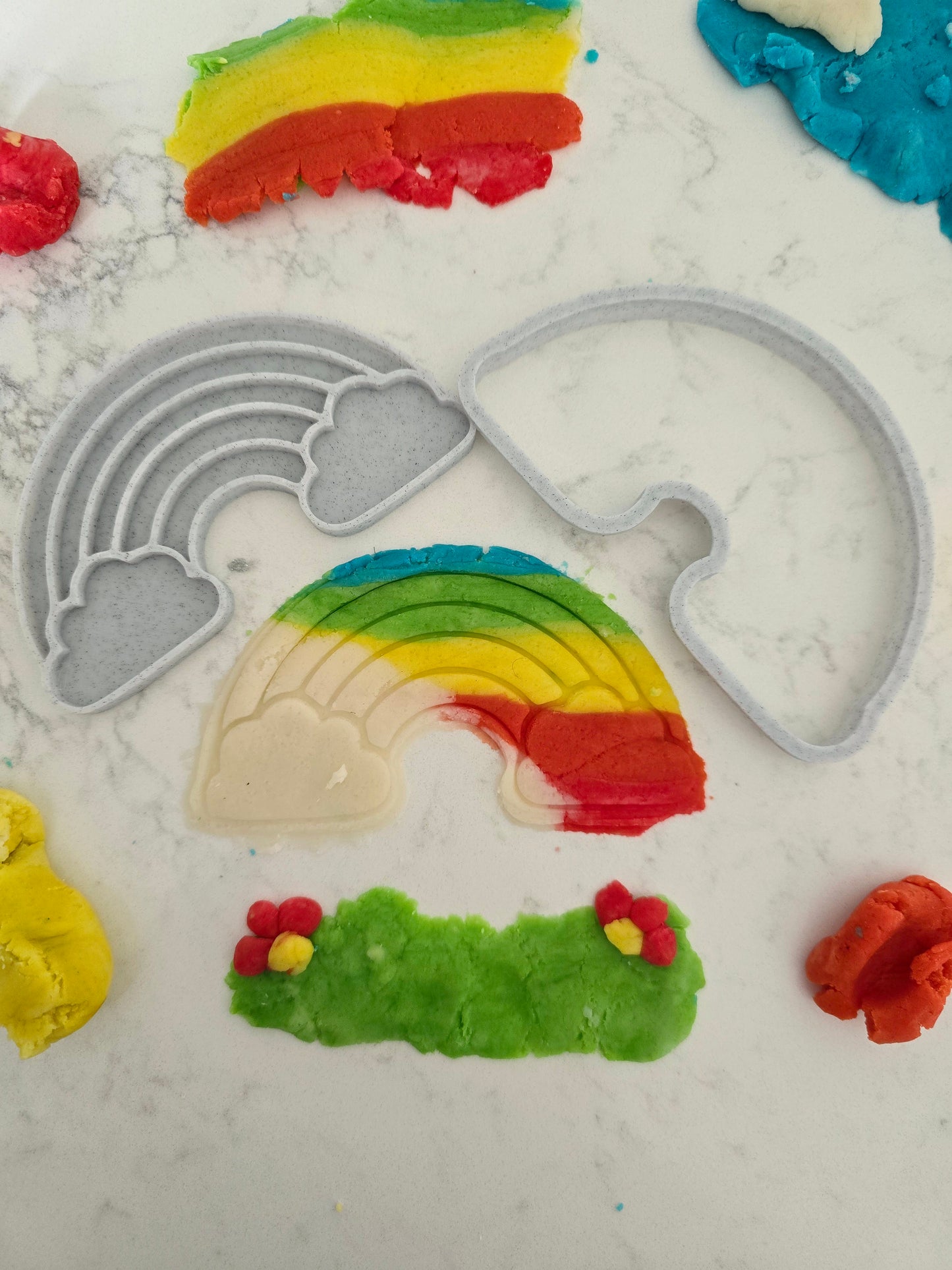 Rainbow 3D Printed Playdough Cutters - set of 2