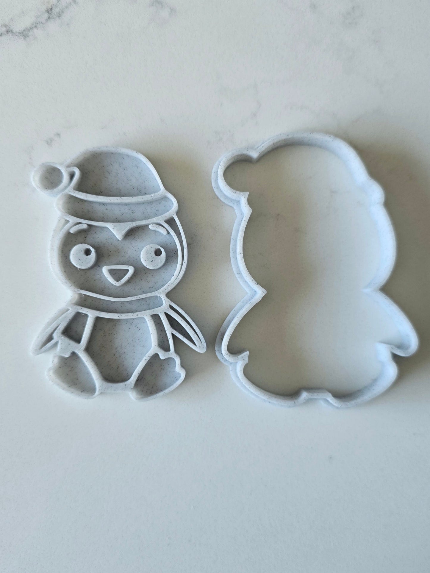 Winter Penguin 3D Printed Playdough Cutters - set of 2 - Christmas