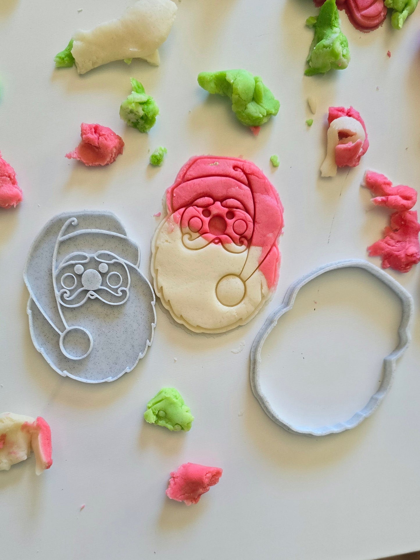 Santa 3D Printed Playdough Cutters - set of 2