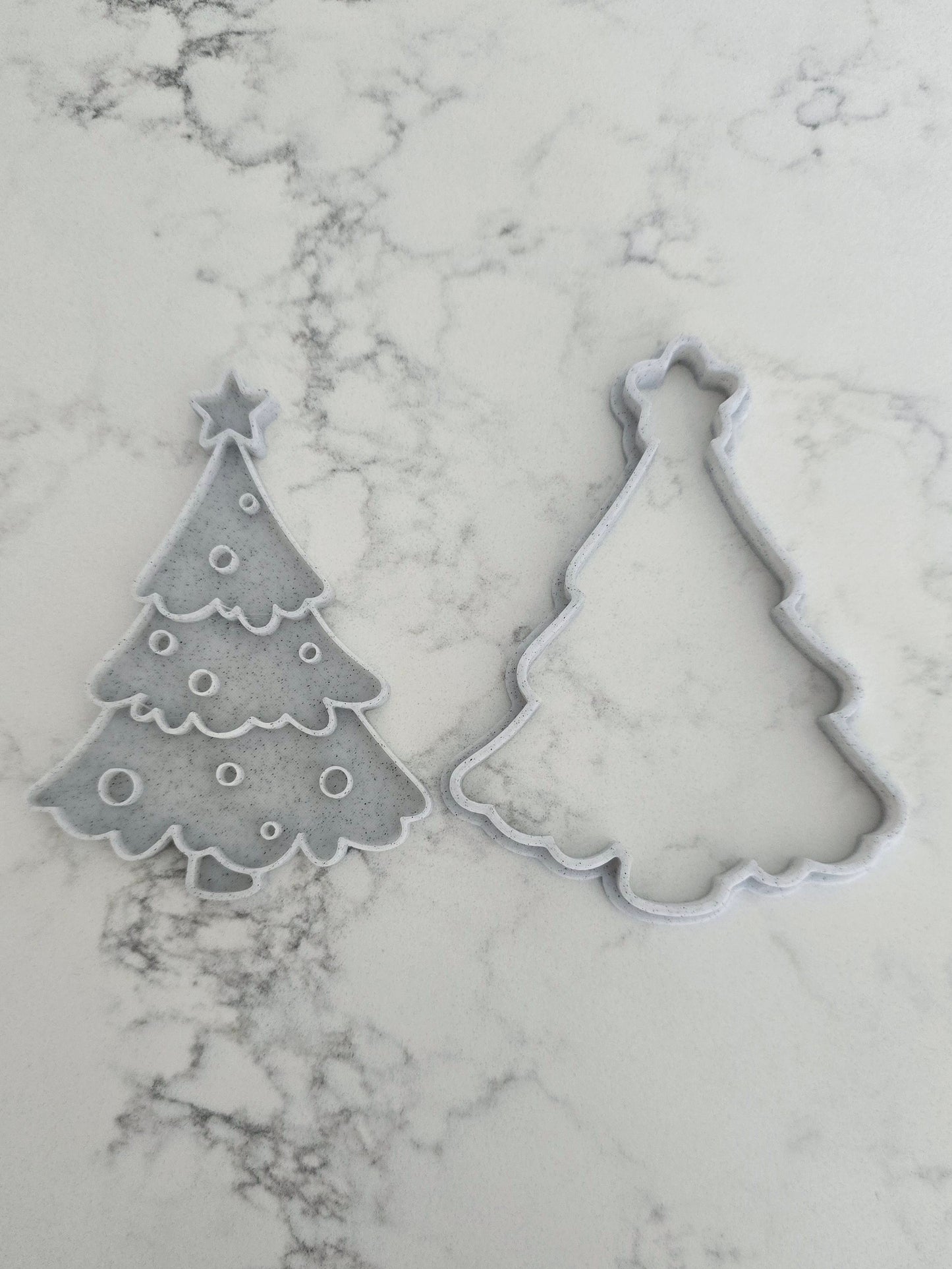Christmas Tree 3D Printed Playdough Cutters - set of 2