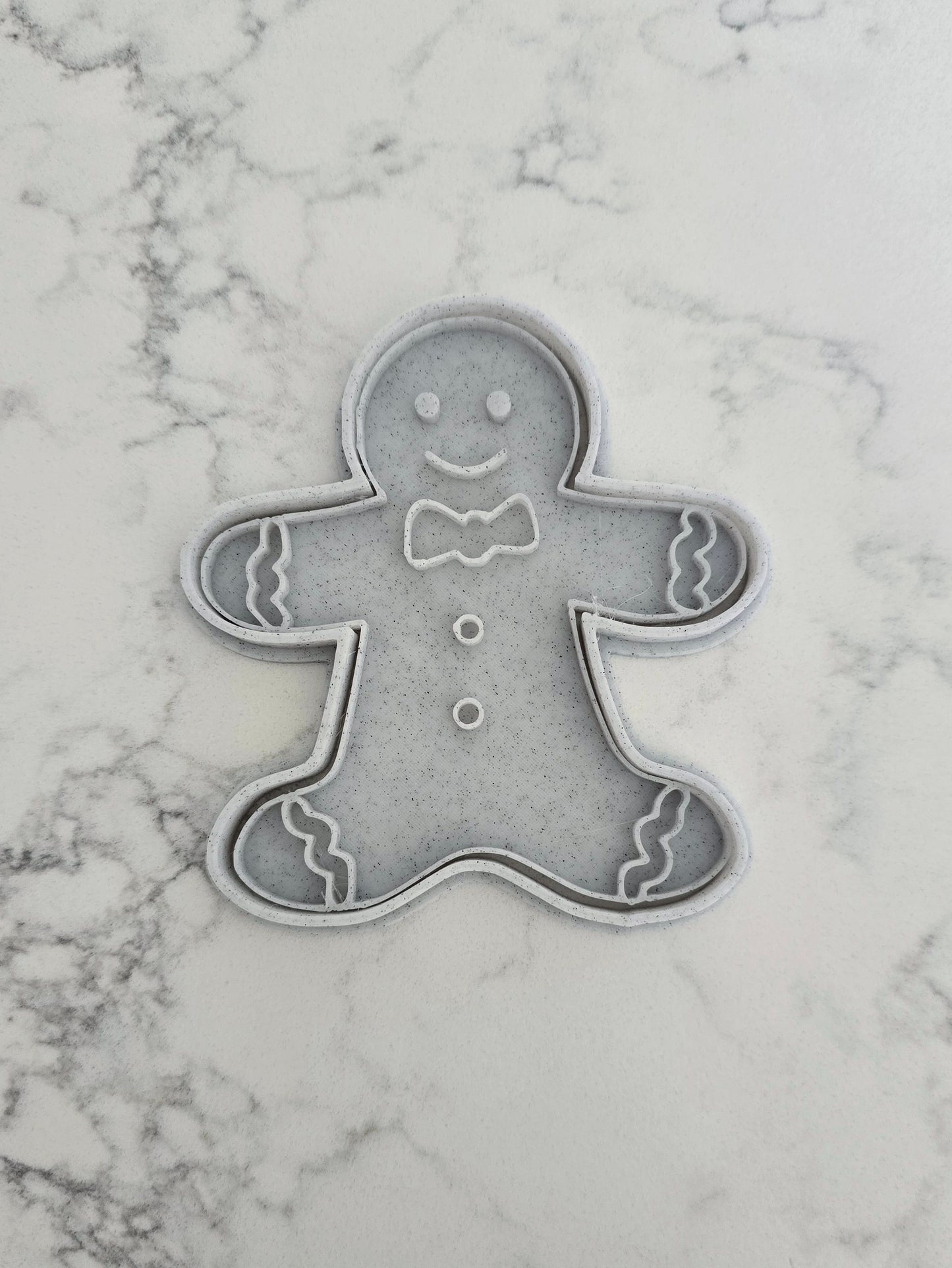 Gingerbread Man 3D Printed Playdough Cutters - set of 2