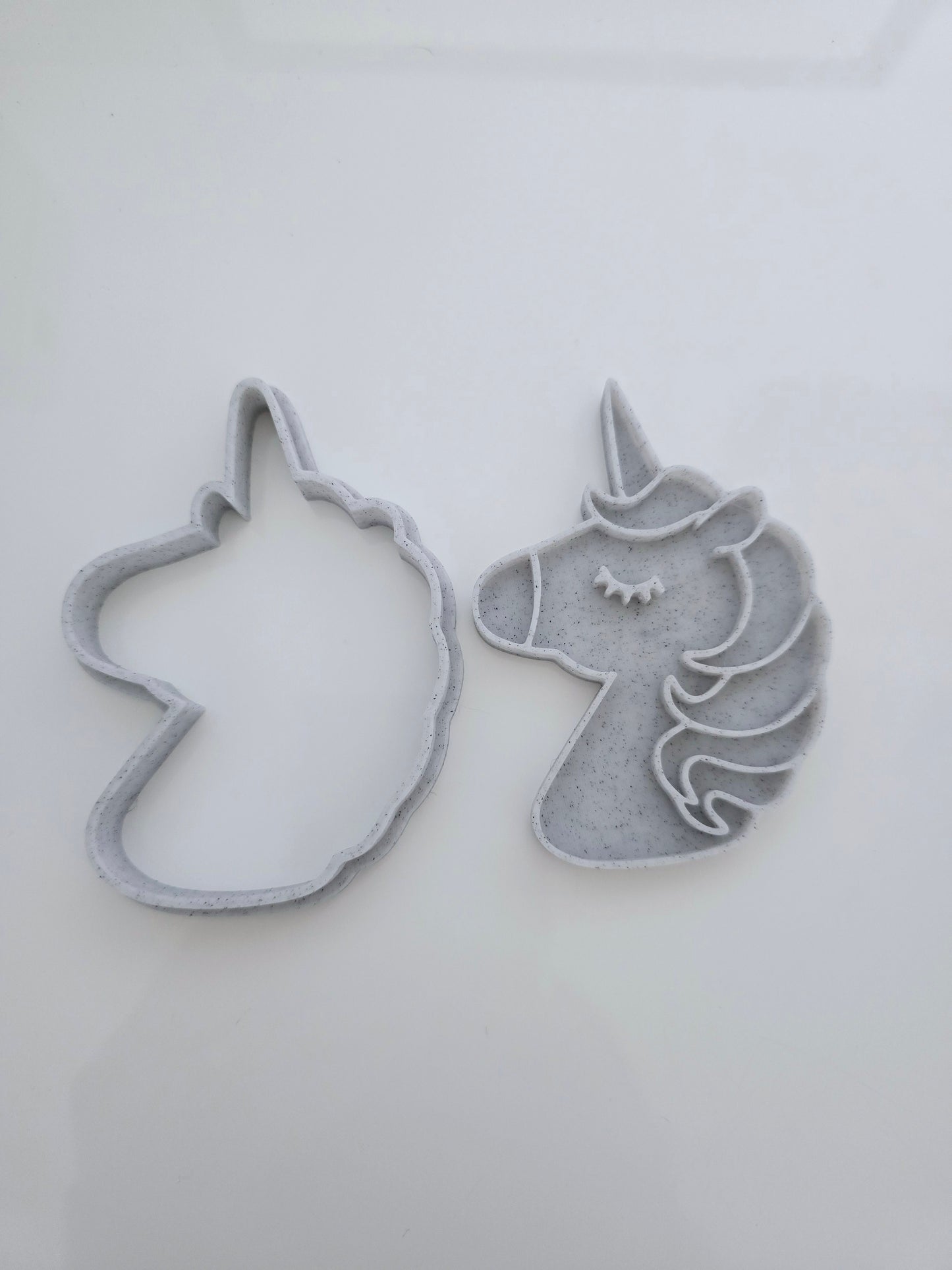 Unicorn 3D Printed Playdough Cutters - set of 2