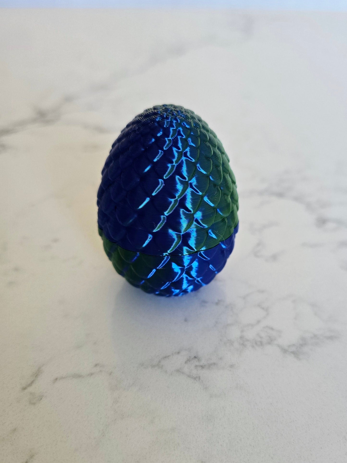 3D Printed Dragon Egg with Tiny Dragon Inside – Imperfect Print