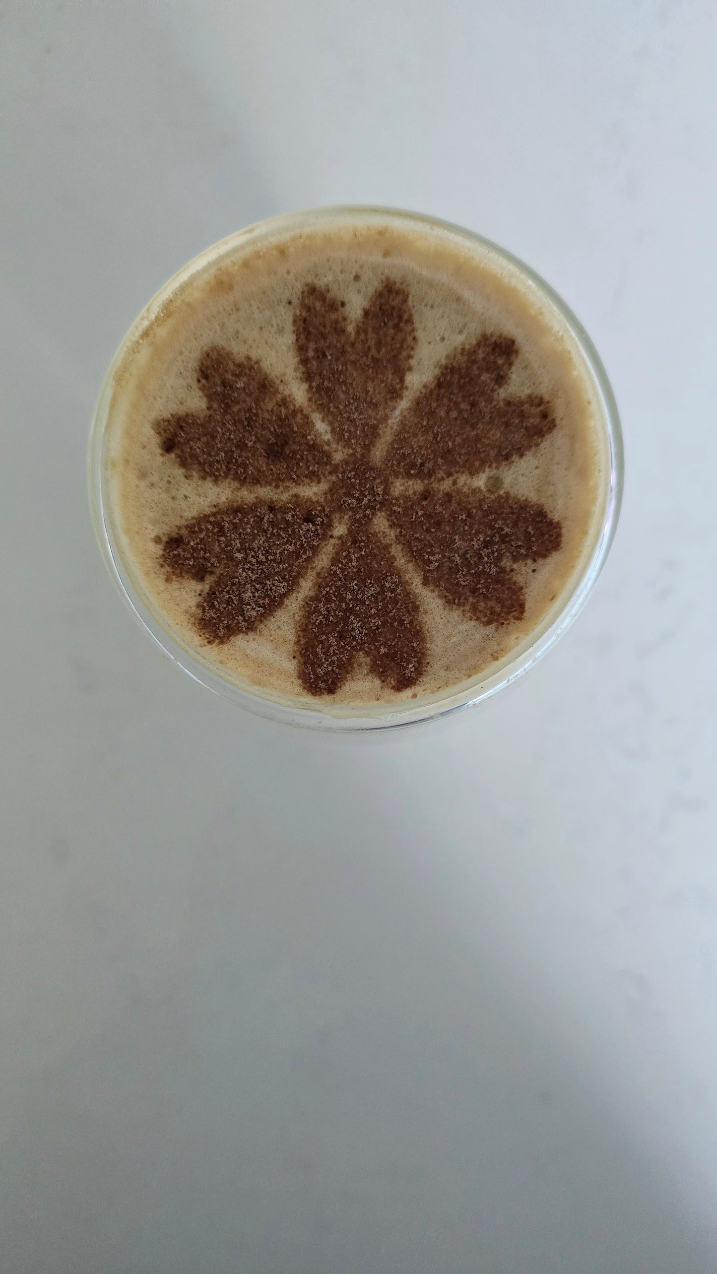 Heart Flower - Coffee / Hot Chocolate Stencil - 3D printed