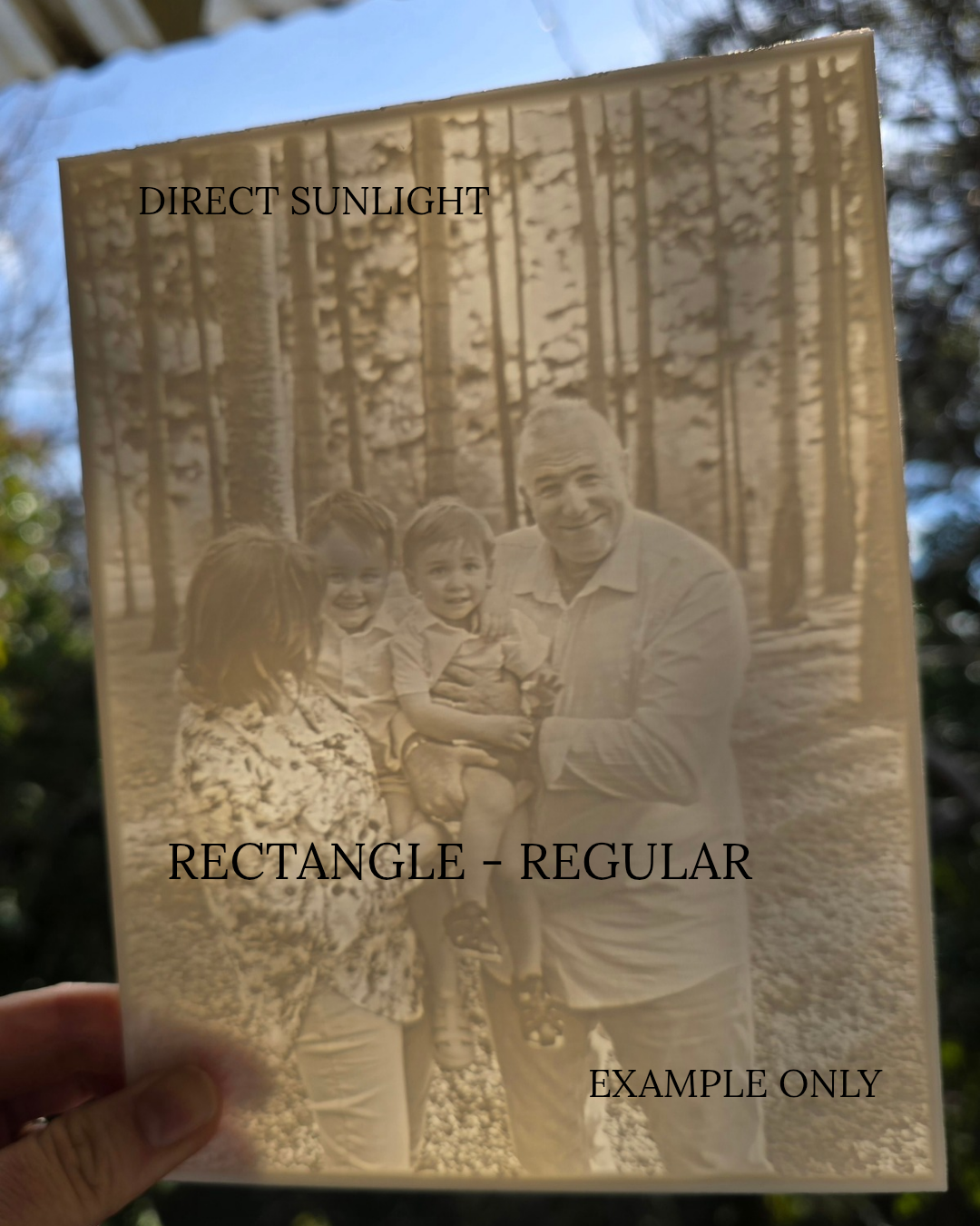 Custom 3D Printed Lithophane Lightbox Keepsake – Memorial, Wedding, Baby or Pet Photo - Light not included