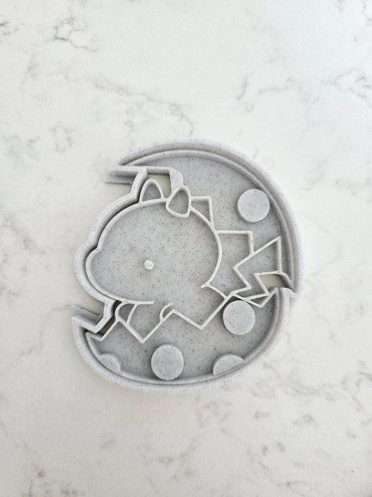 Dinosaur in Egg 3D Printed Playdough Cutters - set of 2