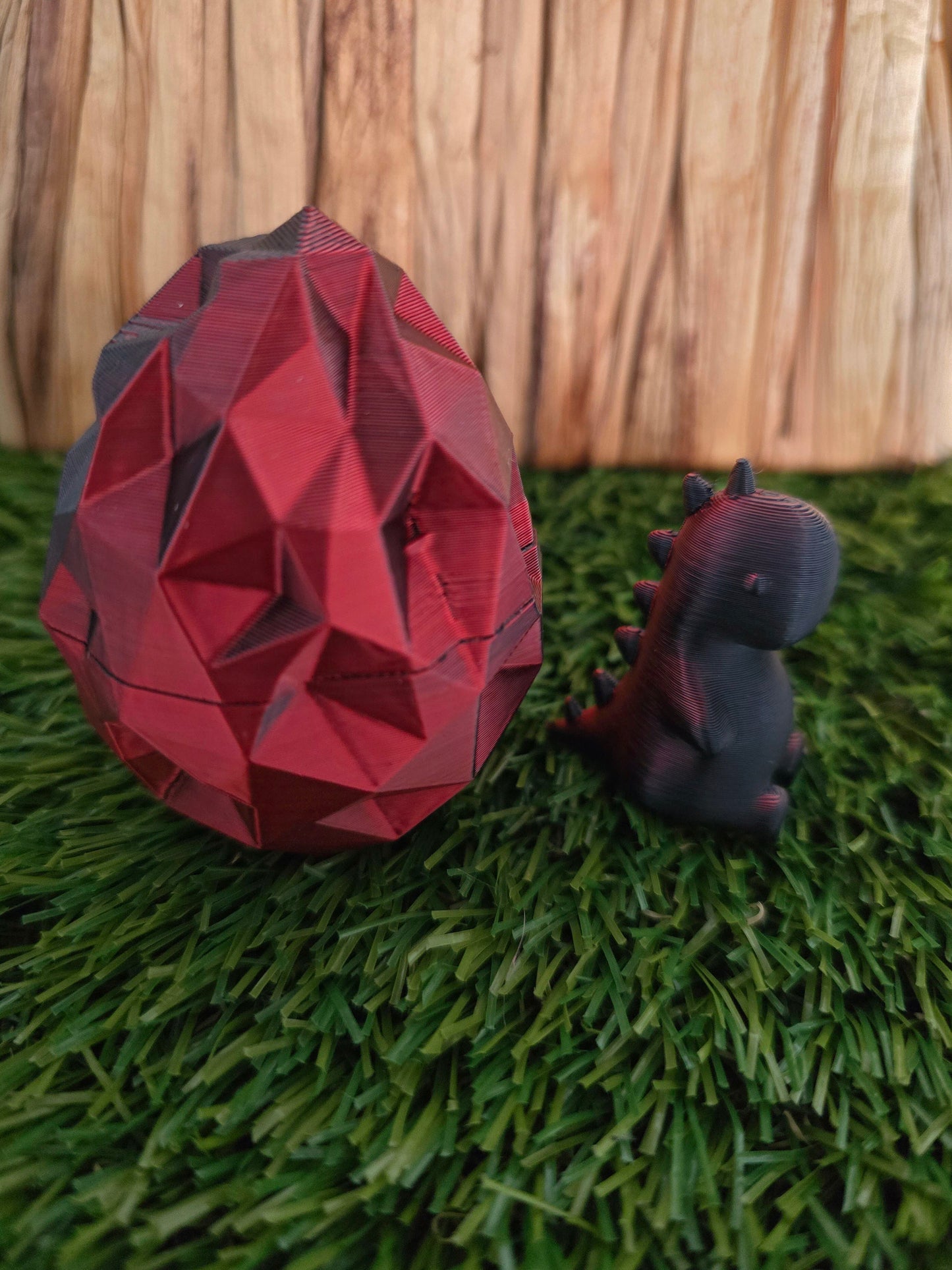 3D Printed Dino Egg with Tiny Dinosaur Inside