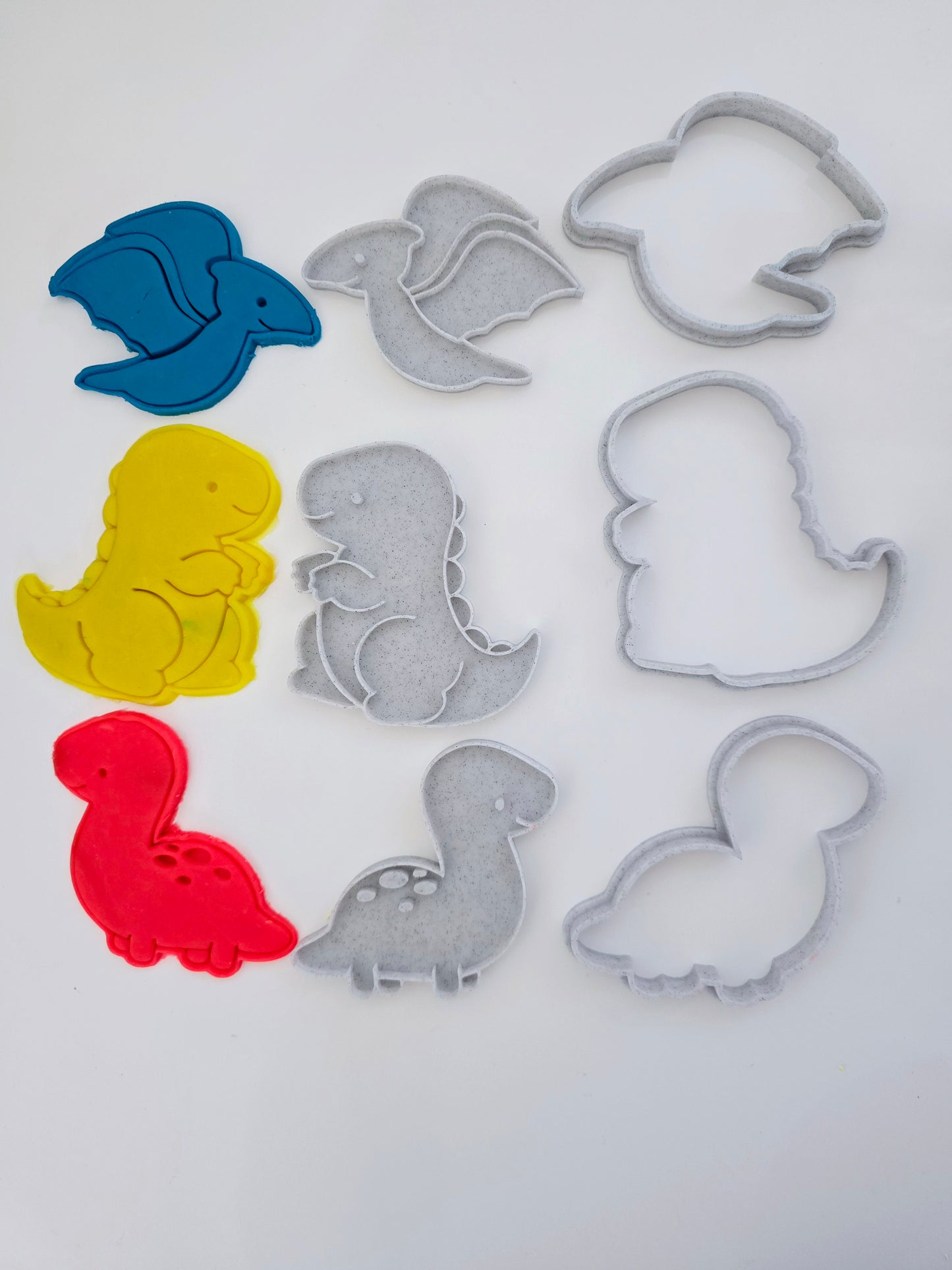 Dinosaur 3D Printed Playdough Cutters - Set of 12