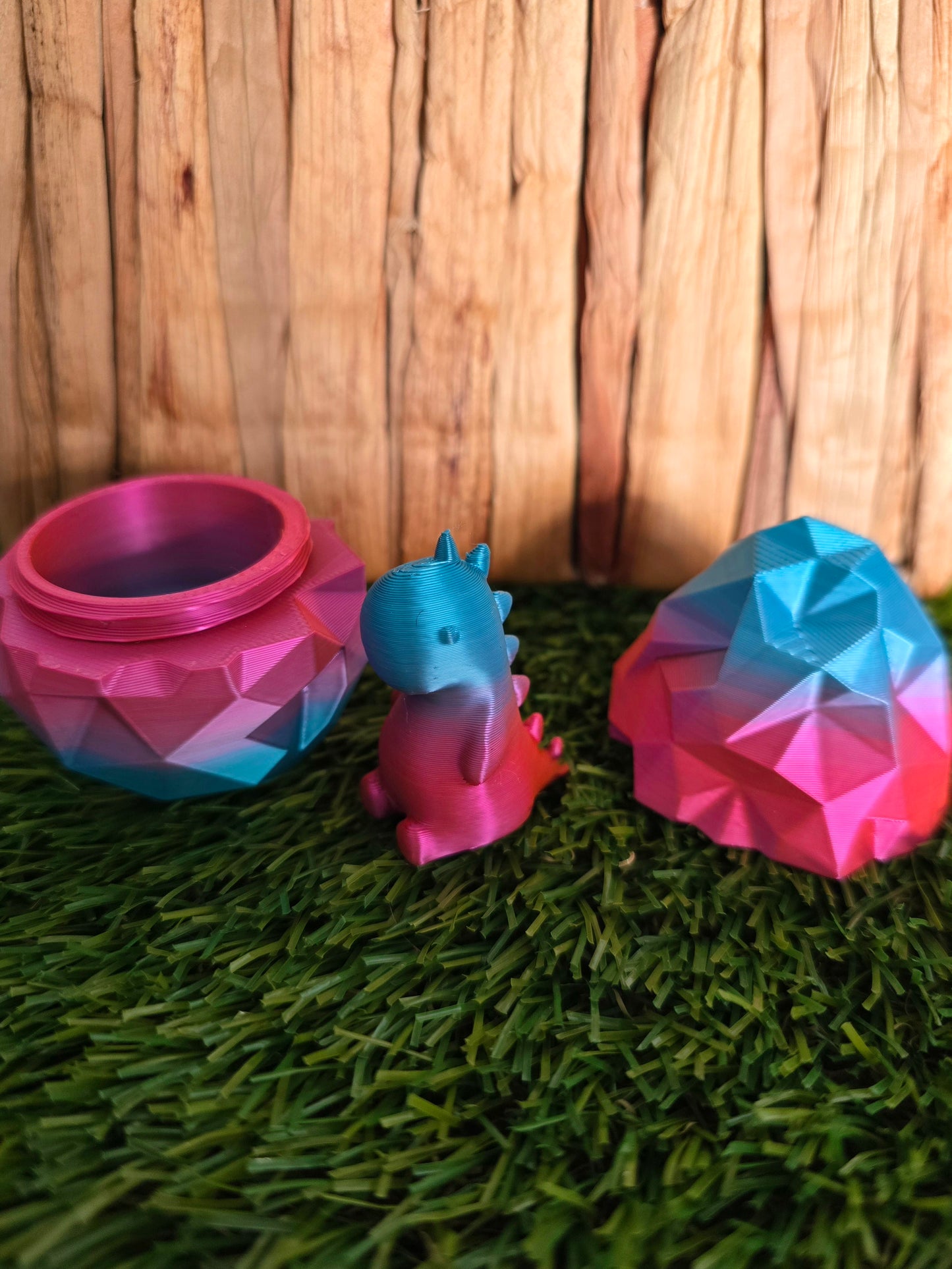 3D Printed Dino Egg with Tiny Dinosaur Inside