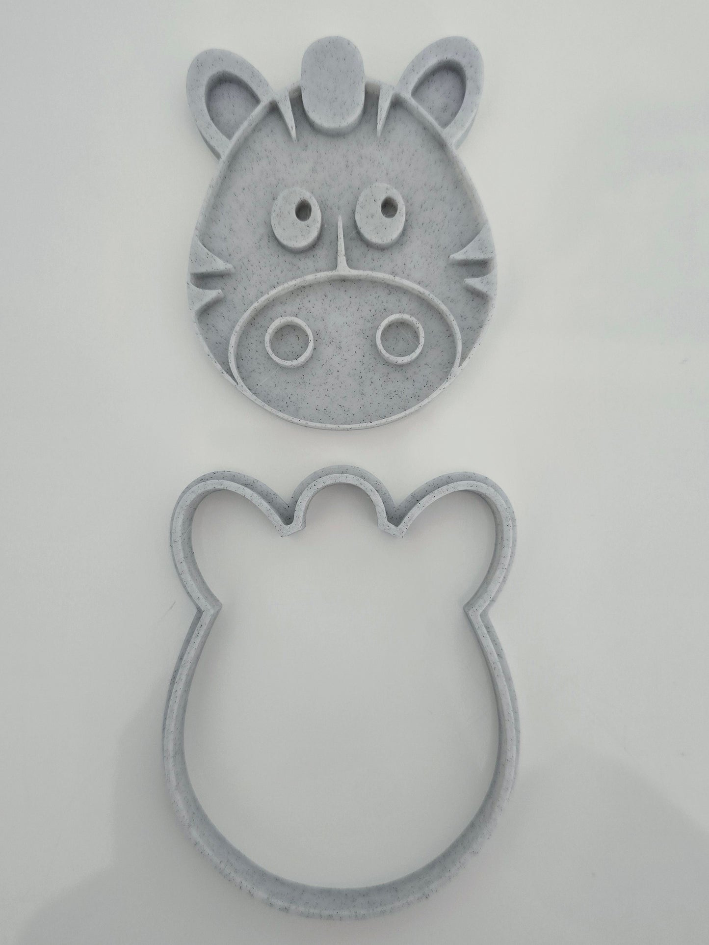 Zebra 3D Printed Playdough Cutters - set of 2