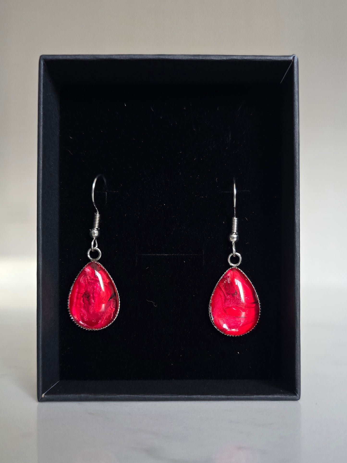 Old Flames - Recycled Paint Pour Jewellery – One of a Kind Stainless Steel Earrings