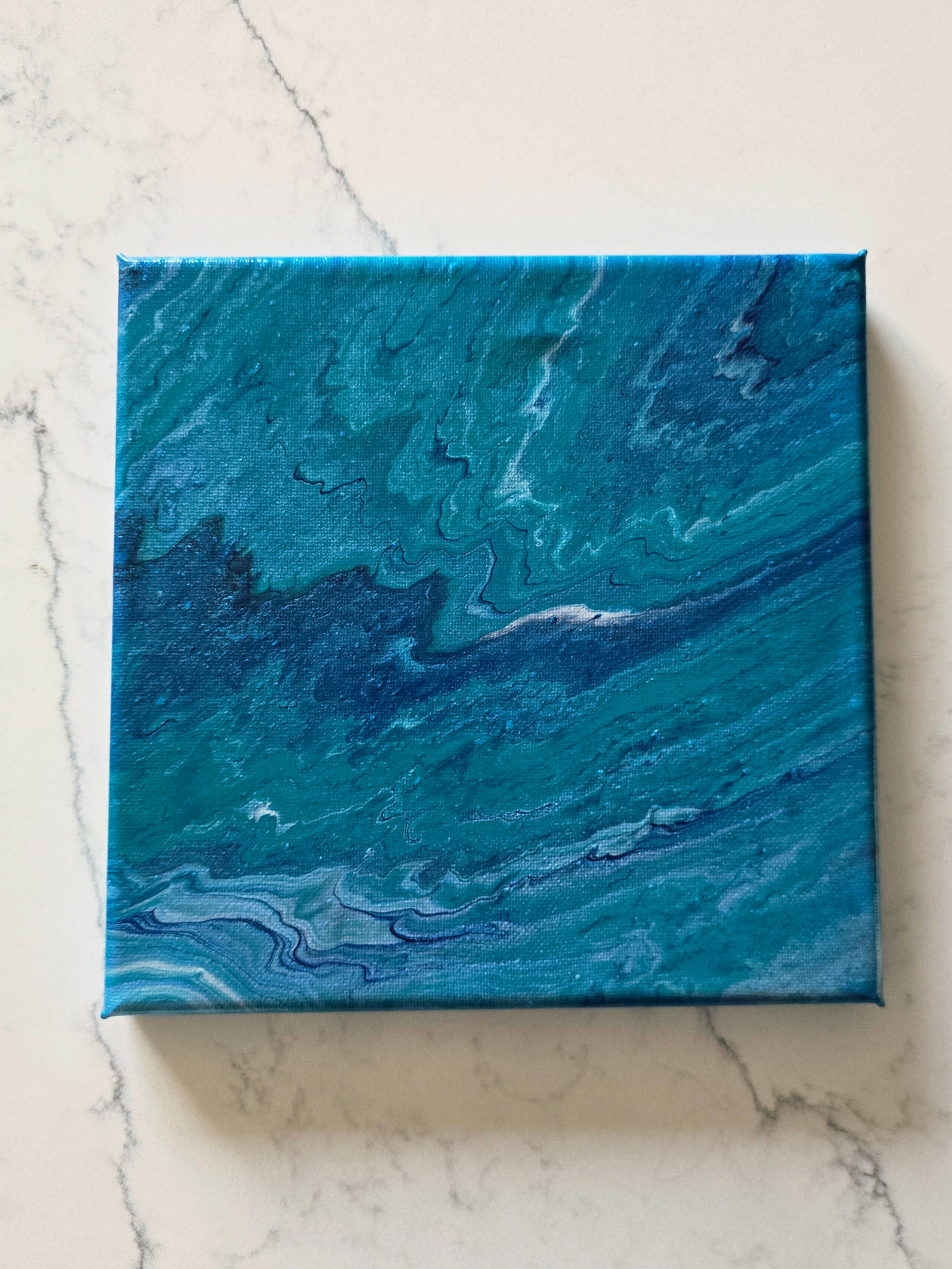Jervis Bay - Original Abstract Acrylic Pour Painting by Australian Artist - one of a kind