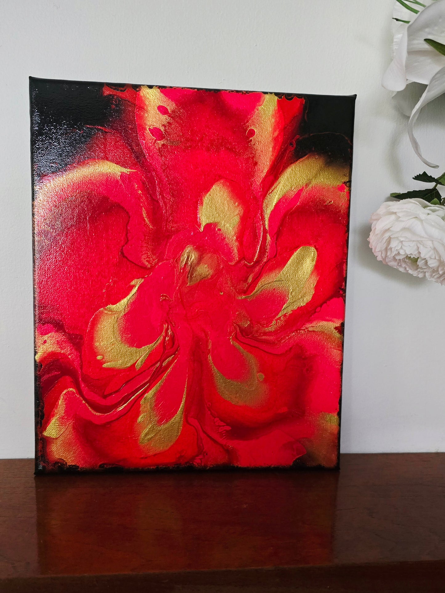 Cosmos Polidor - Original Abstract Acrylic Pour Feature Painting by Australian Artist - one of a kind