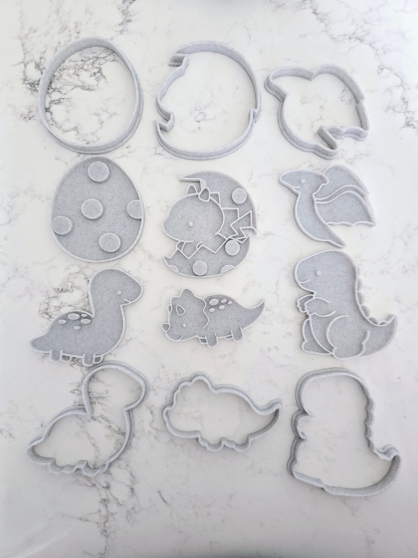 Dinosaur 3D Printed Playdough Cutters - Set of 12