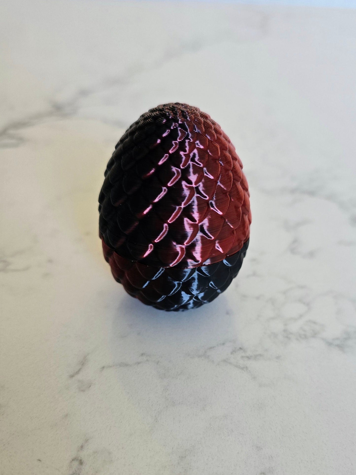 3D Printed Dragon Egg with Tiny Dragon Inside – Imperfect Print