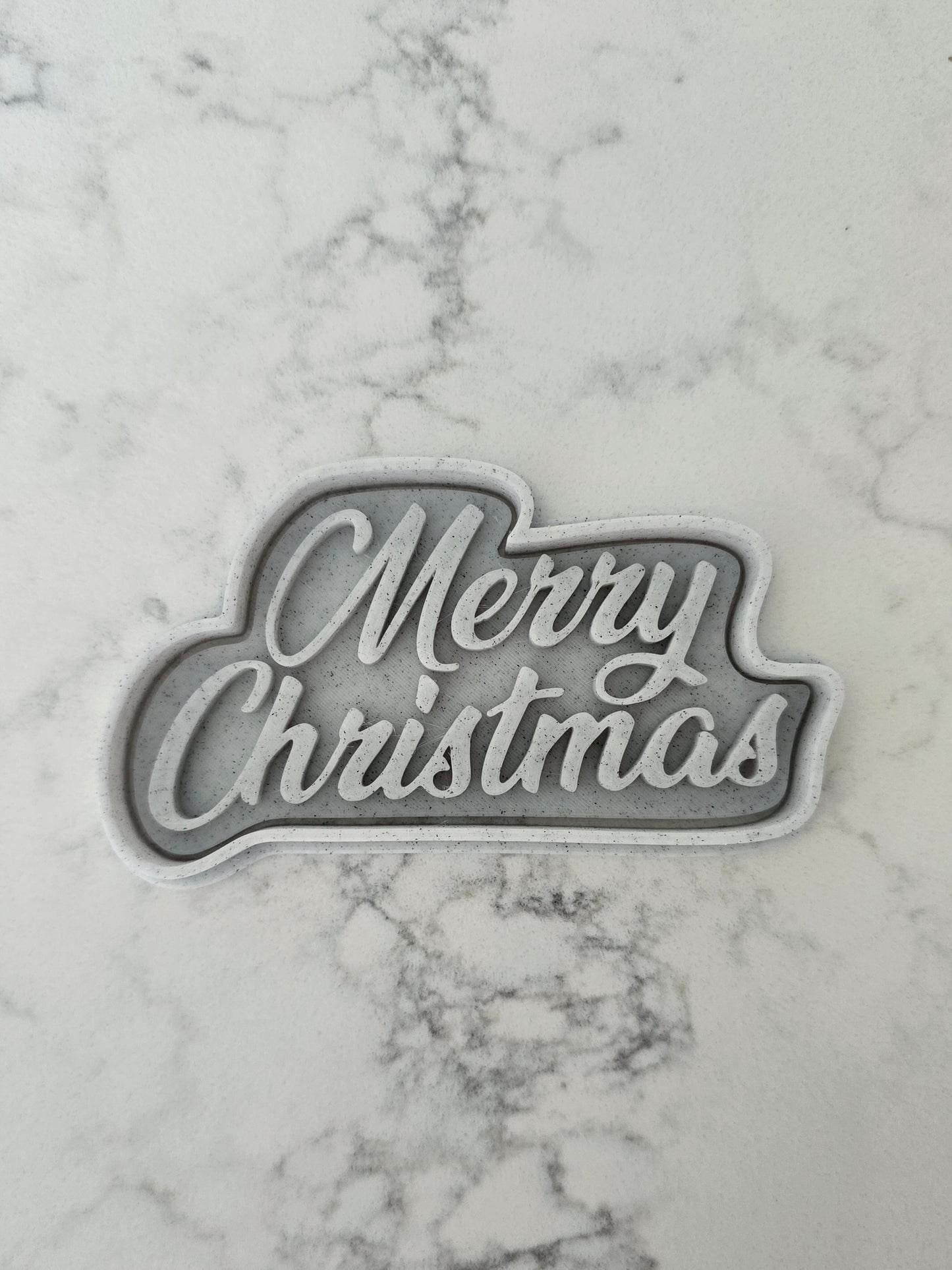 Merry Christmas 3D Printed Playdough Cutters - set of 2