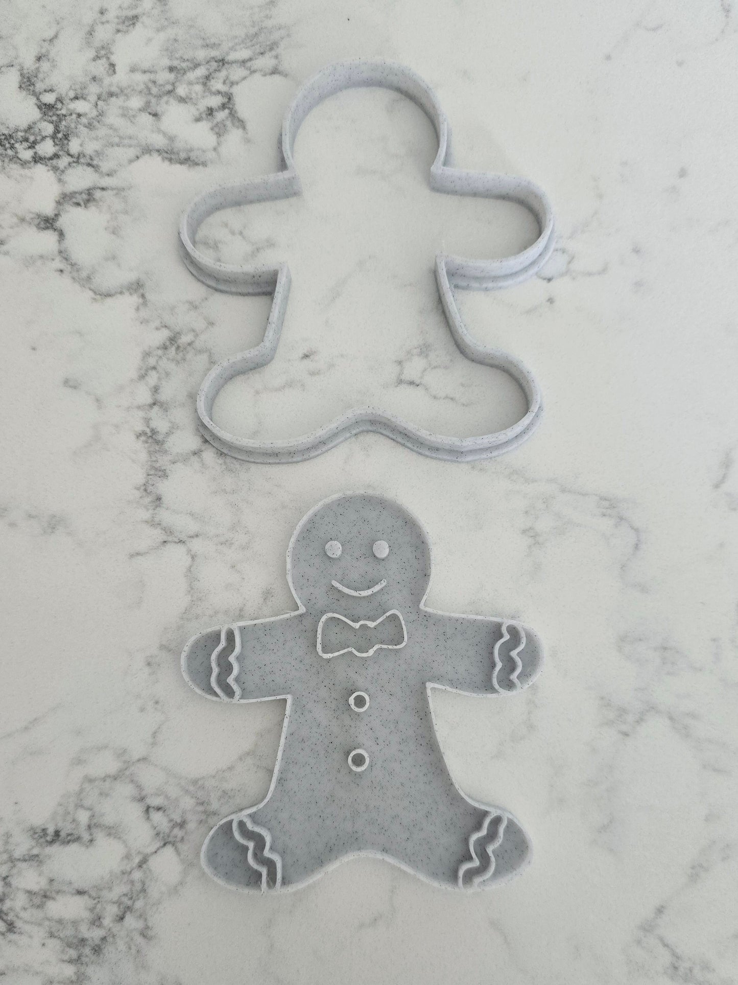 Gingerbread Man 3D Printed Playdough Cutters - set of 2