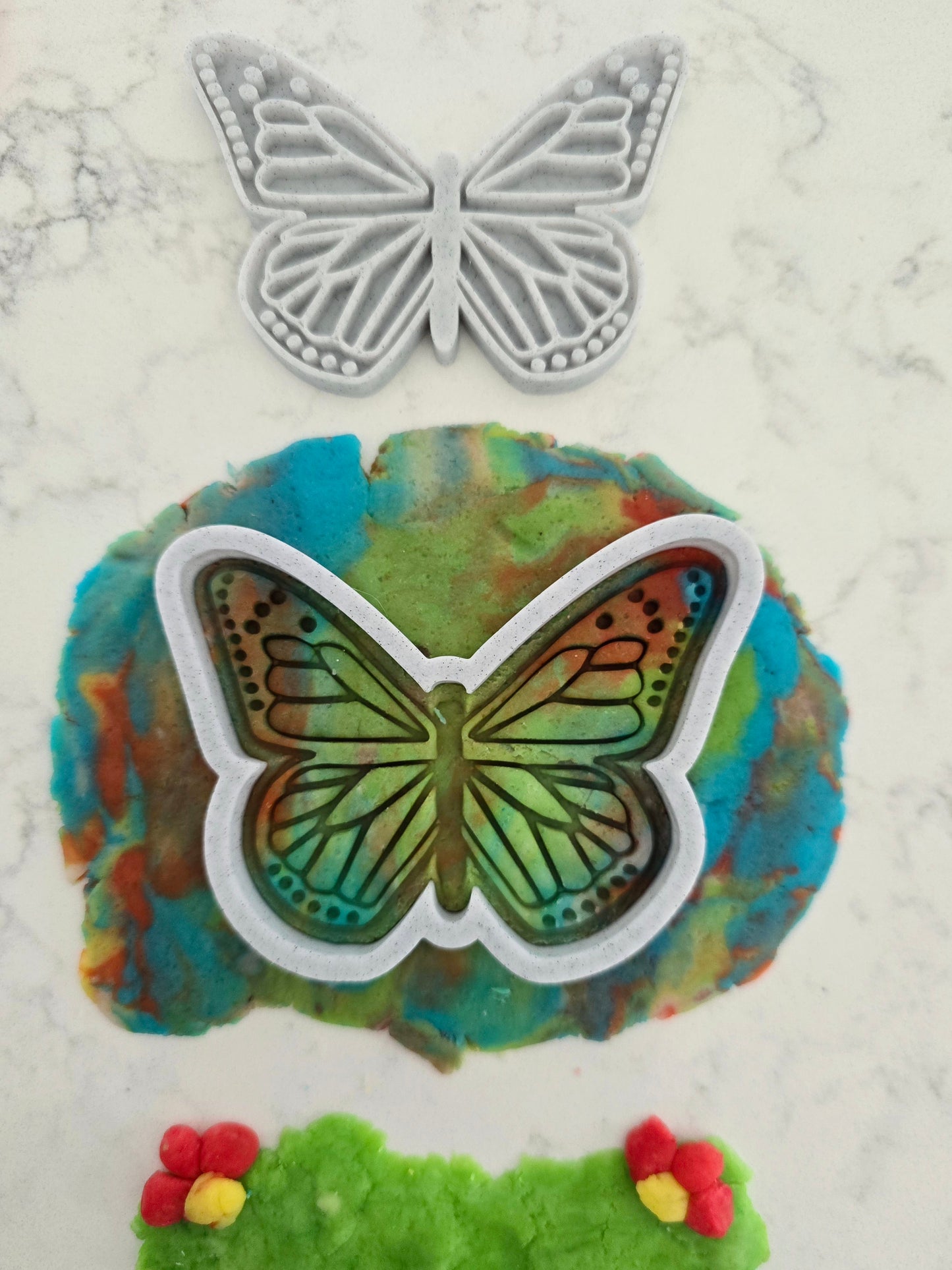 Butterfly 3D Printed Playdough Cutters - set of 2