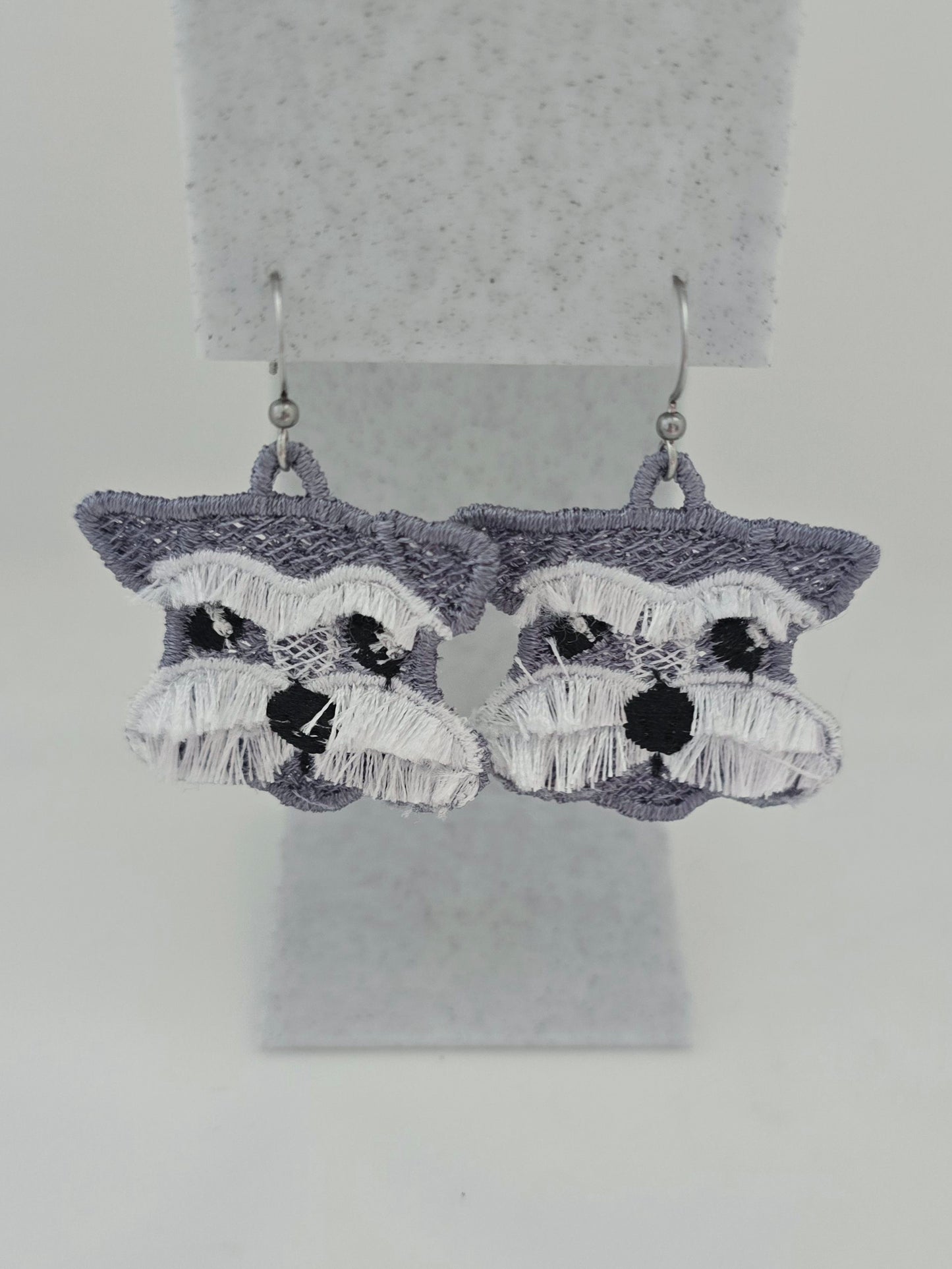 Schnauzer Dog Lightweight Embroidered Earrings with Hypoallergenic hooks