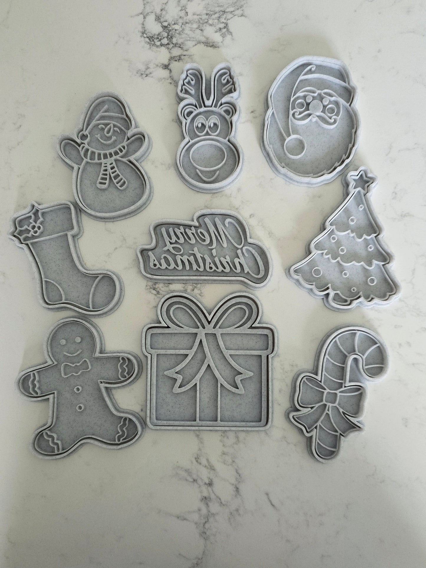 Christmas 3D Printed Playdough Cutter Pack - Set of 20