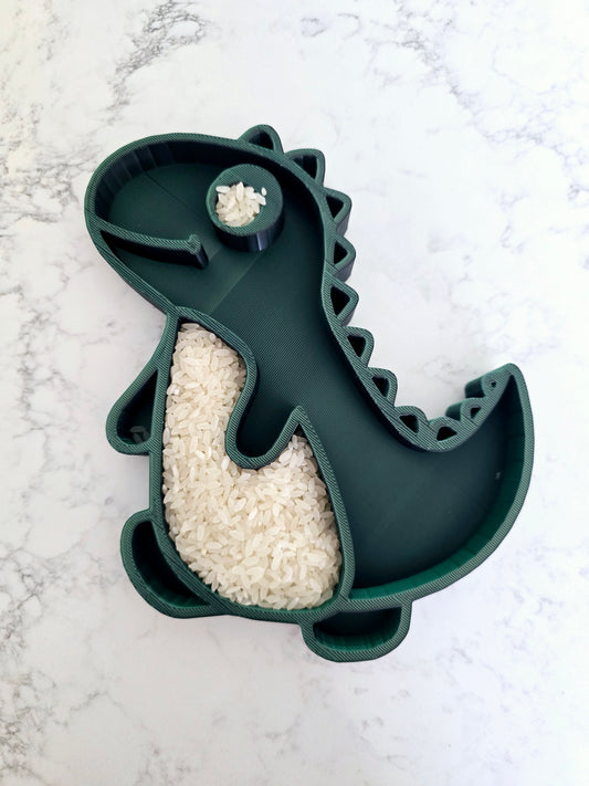 Eco-Friendly 3D Printed Dinosaur Sensory Tray – Perfect for Creative Play