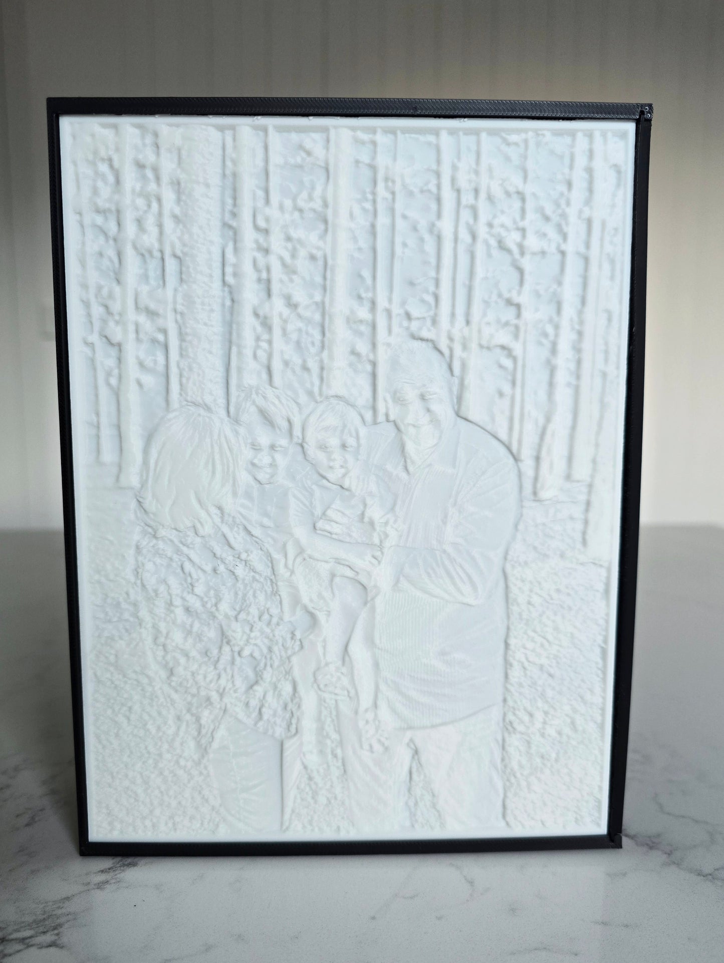 Custom 3D Printed Lithophane Lightbox Keepsake – Memorial, Wedding, Baby or Pet Photo - Light not included