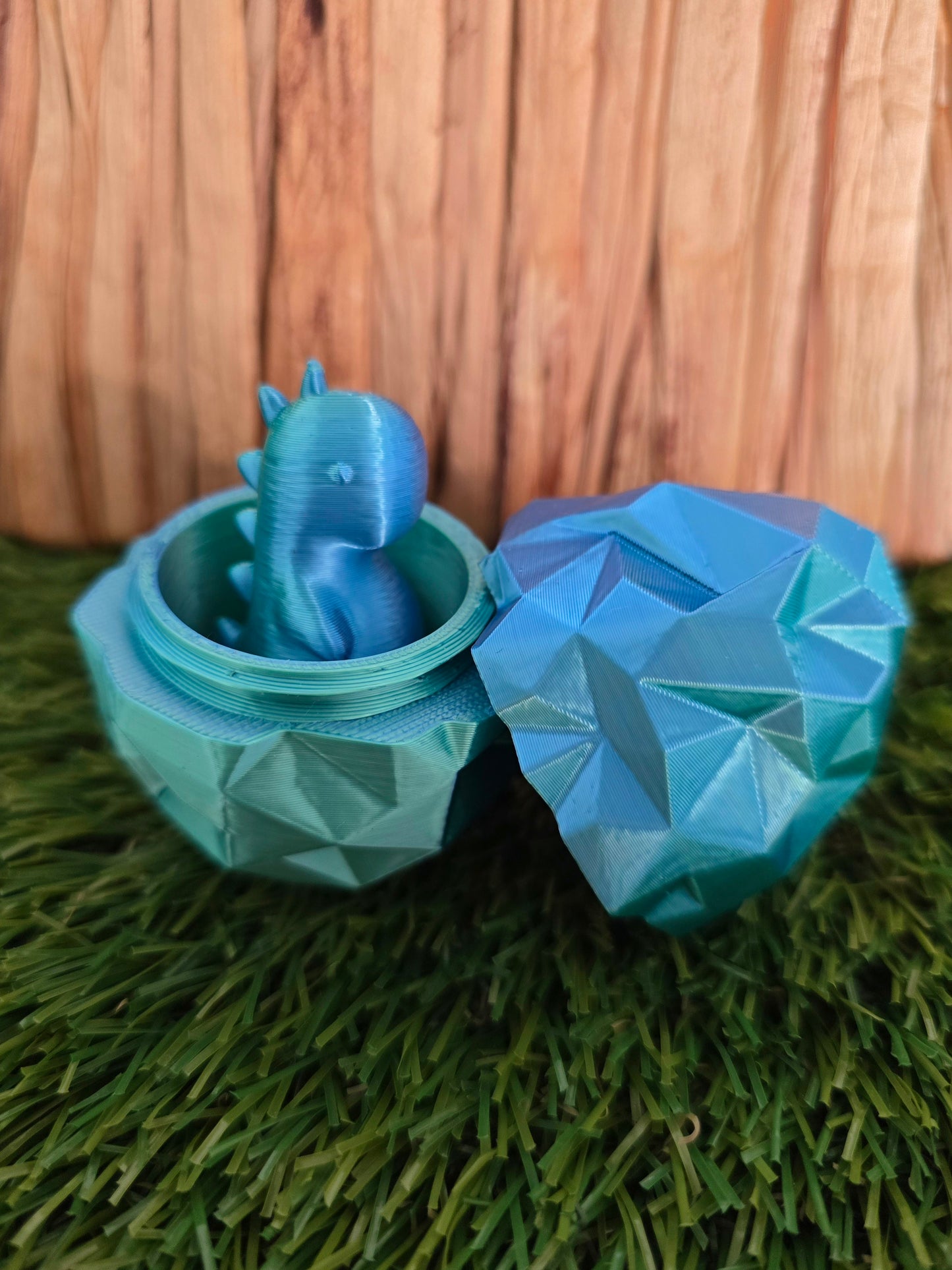 3D Printed Dino Egg with Tiny Dinosaur Inside