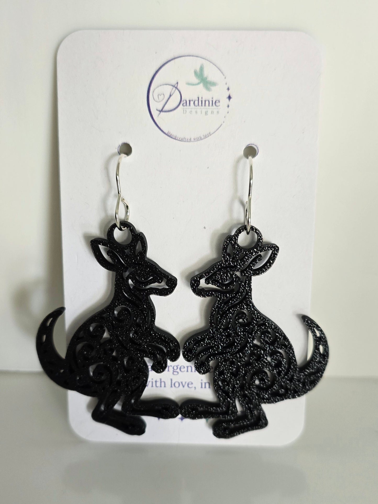 Australian Animal Collection- Wallaby 3D Printed Earrings with Hypoallergenic Hooks