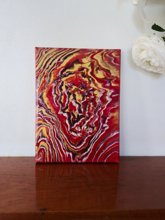 Tigress - Original Abstract Acrylic Pour Painting by Australian Artist - one of a kind