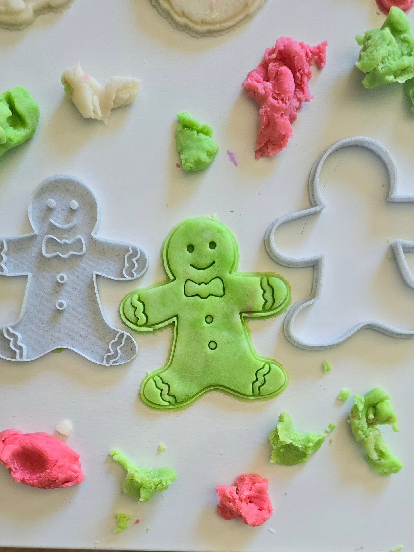 Gingerbread Man 3D Printed Playdough Cutters - set of 2