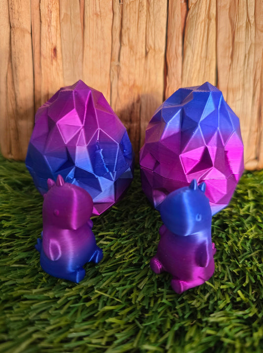 3D Printed Dino Egg with Tiny Dinosaur Inside
