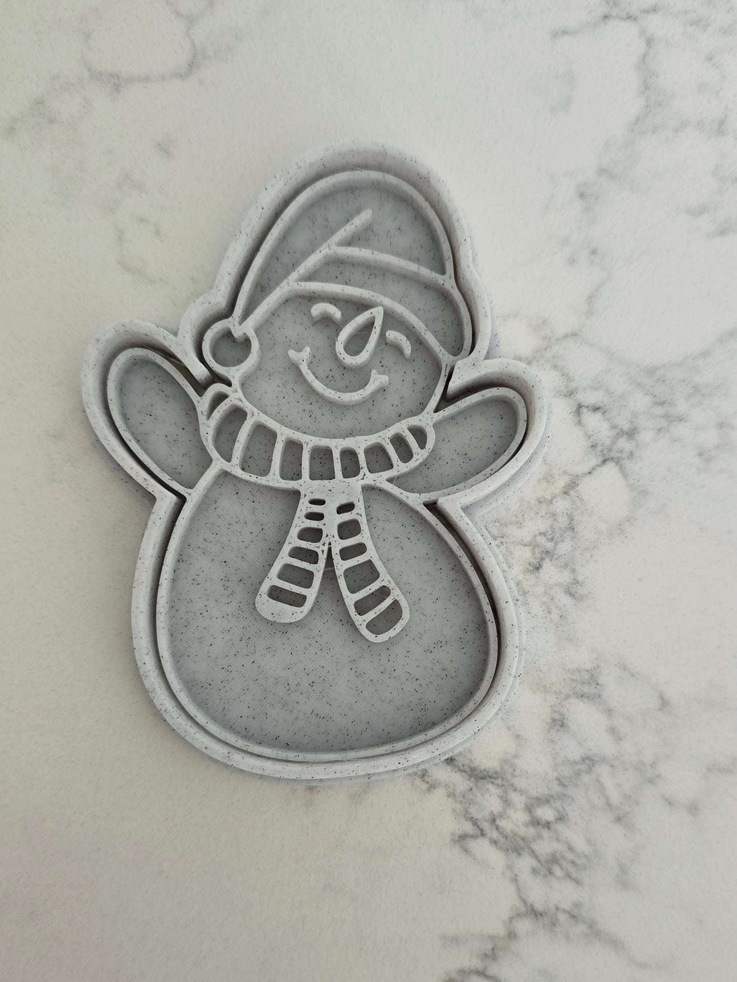 Christmas Snowman 3D Printed Playdough Cutters - set of 2