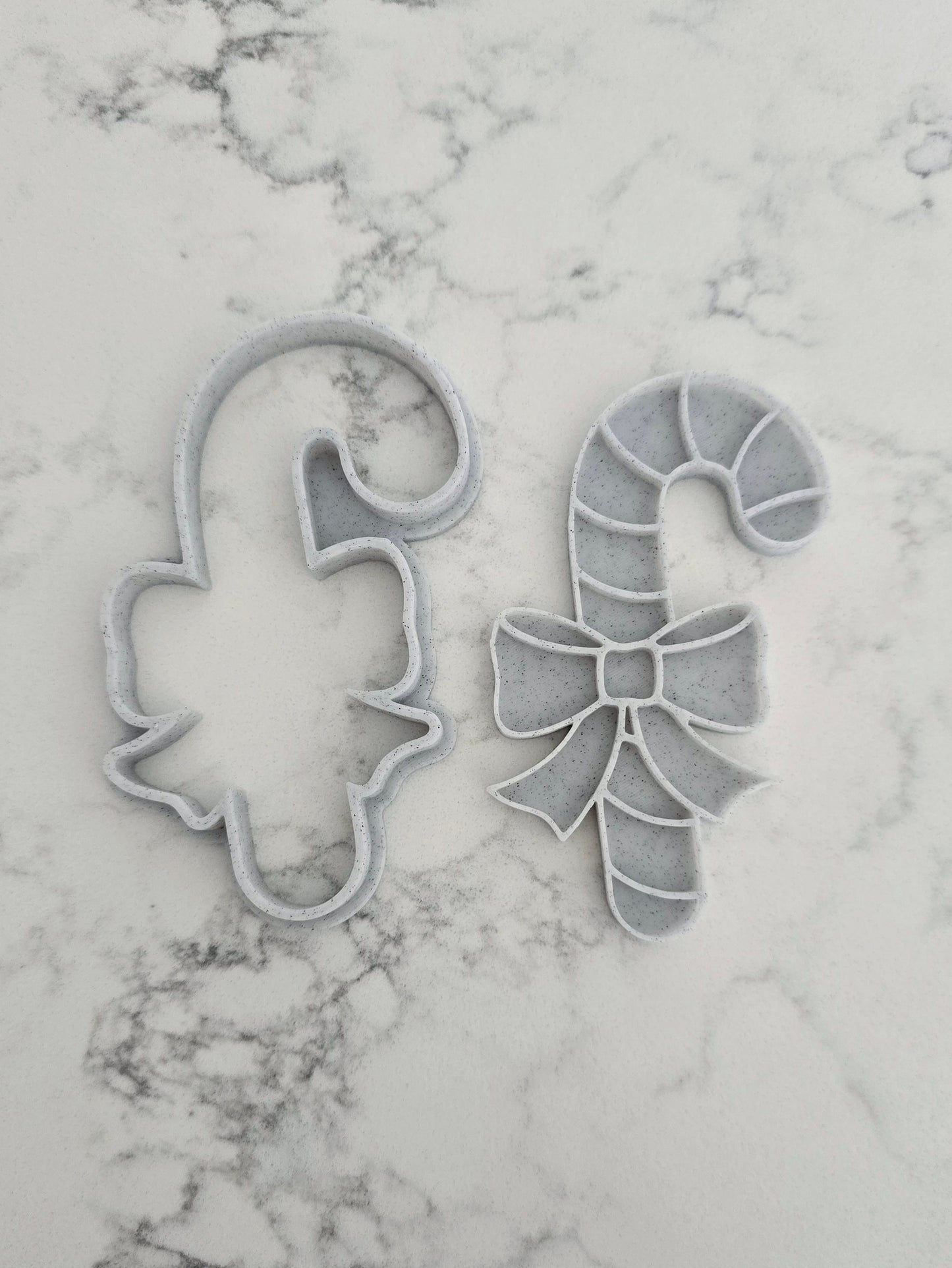 Candy Cane 3D Printed Playdough Cutters - set of 2