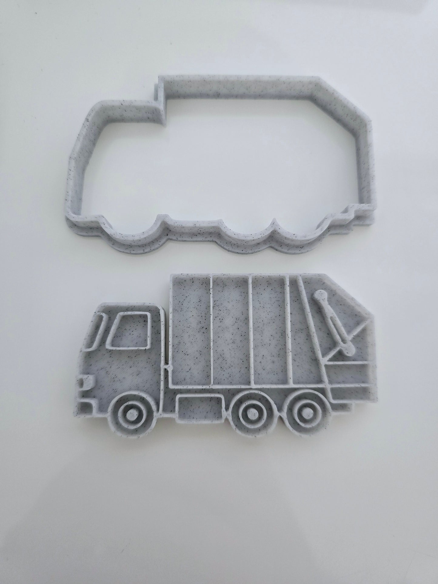 Garbage truck 3D Printed Playdough Cutters - set of 2