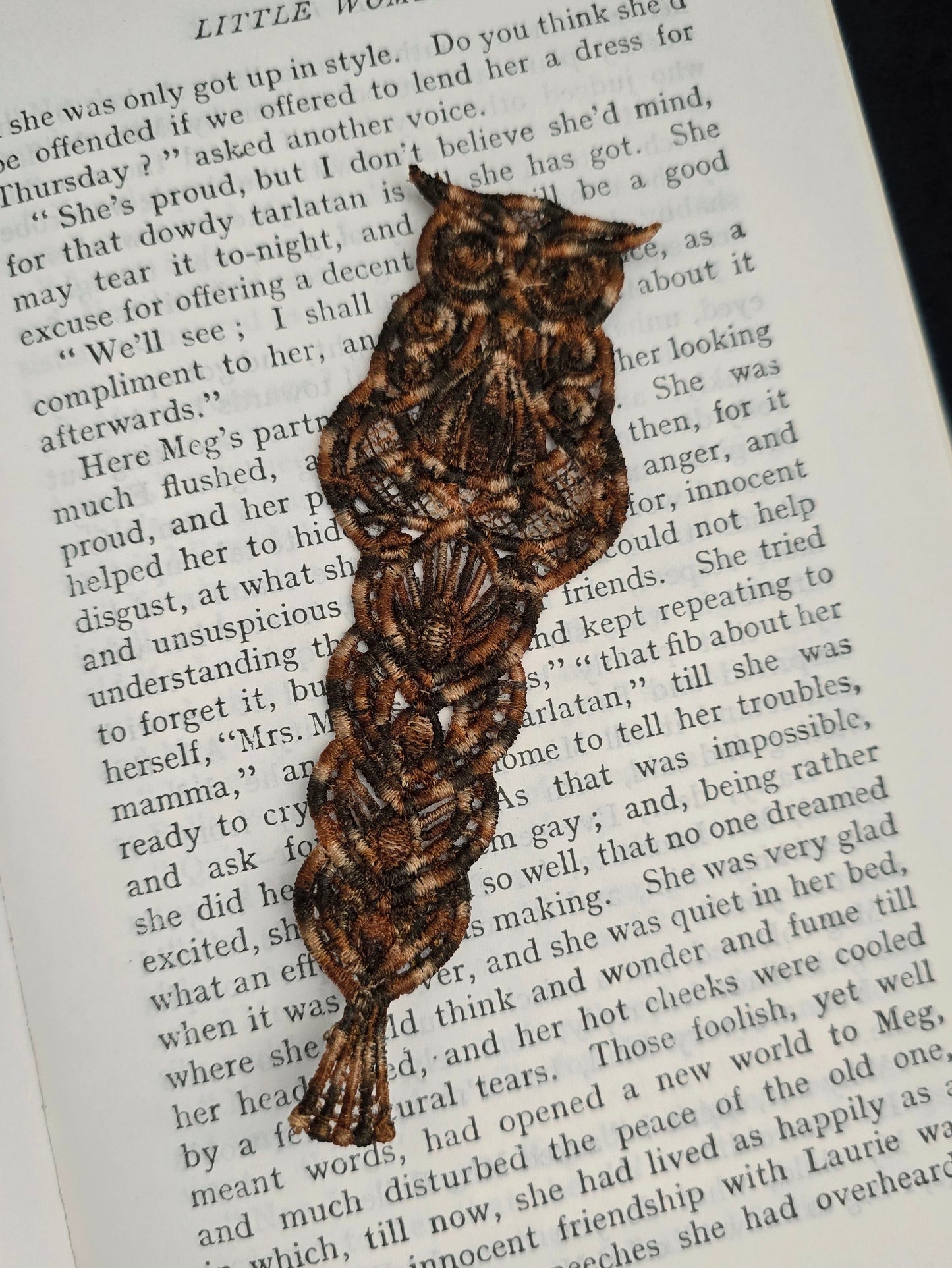 Owl Lace Bookmark