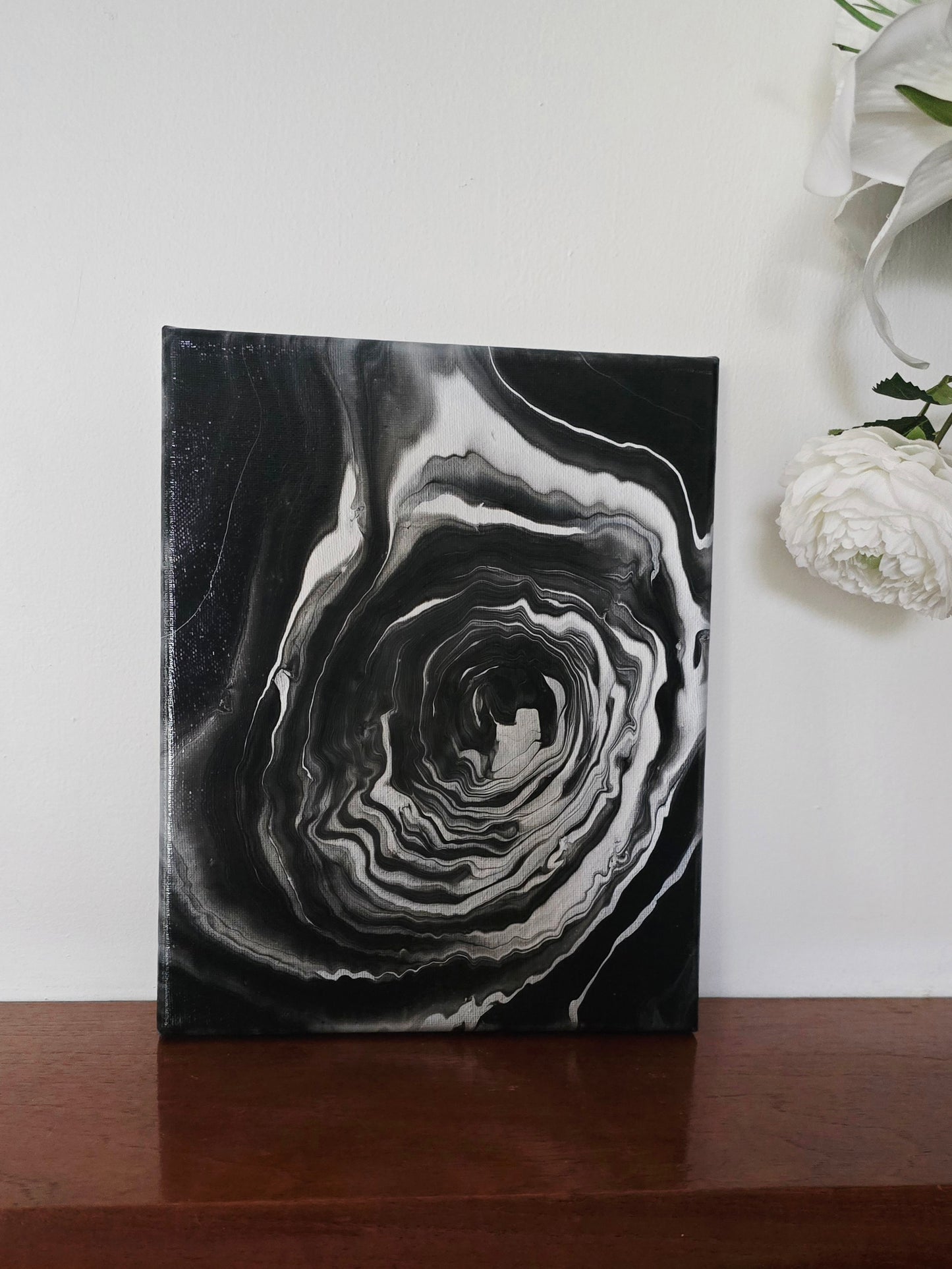 Into the Abyss - Original Abstract Acrylic Pour Feature Painting by Australian Artist - one of a kind
