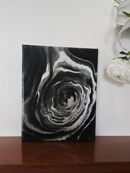 Into the Abyss - Original Abstract Acrylic Pour Feature Painting by Australian Artist - one of a kind