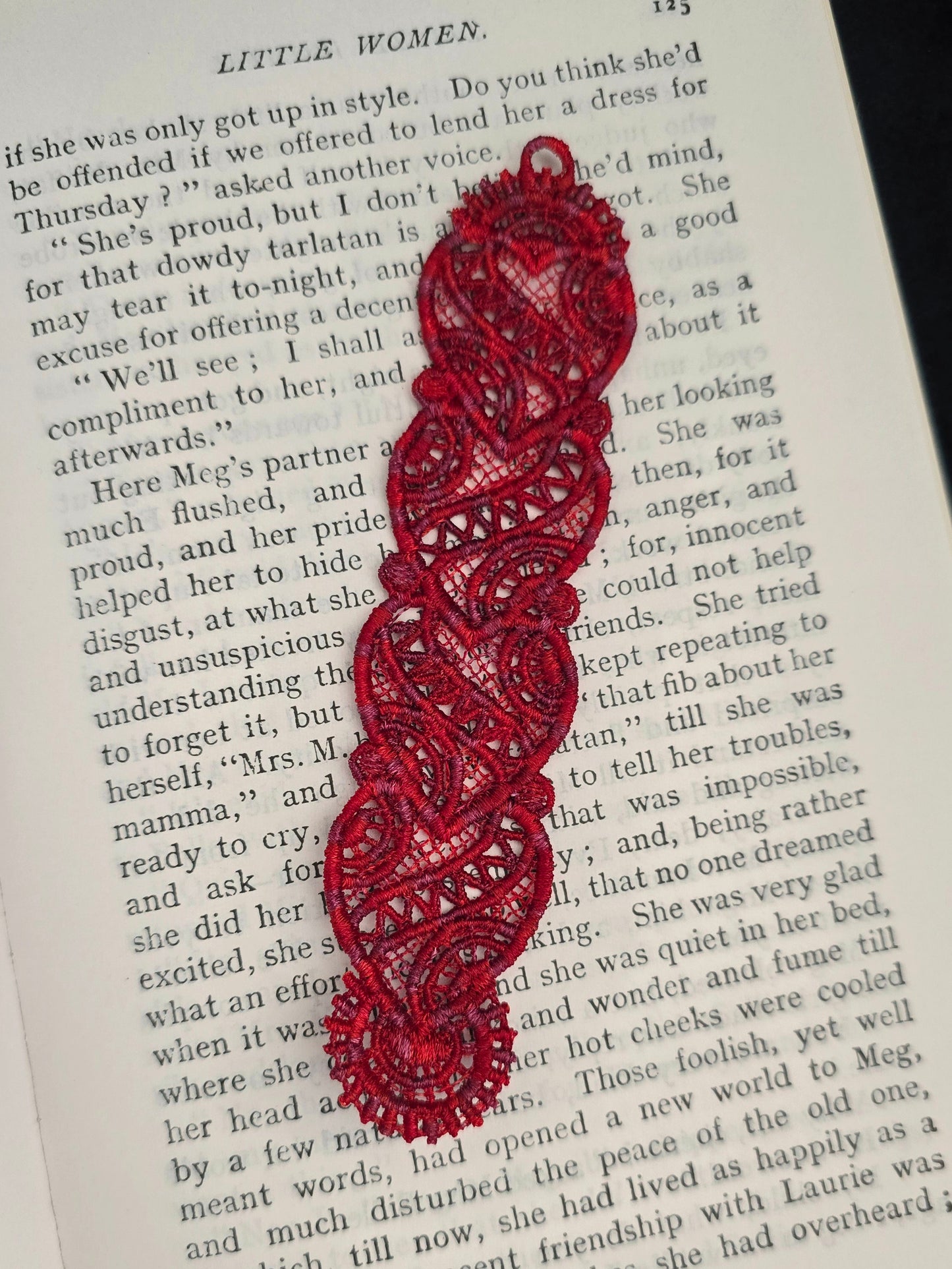 Heart Lace Bookmark