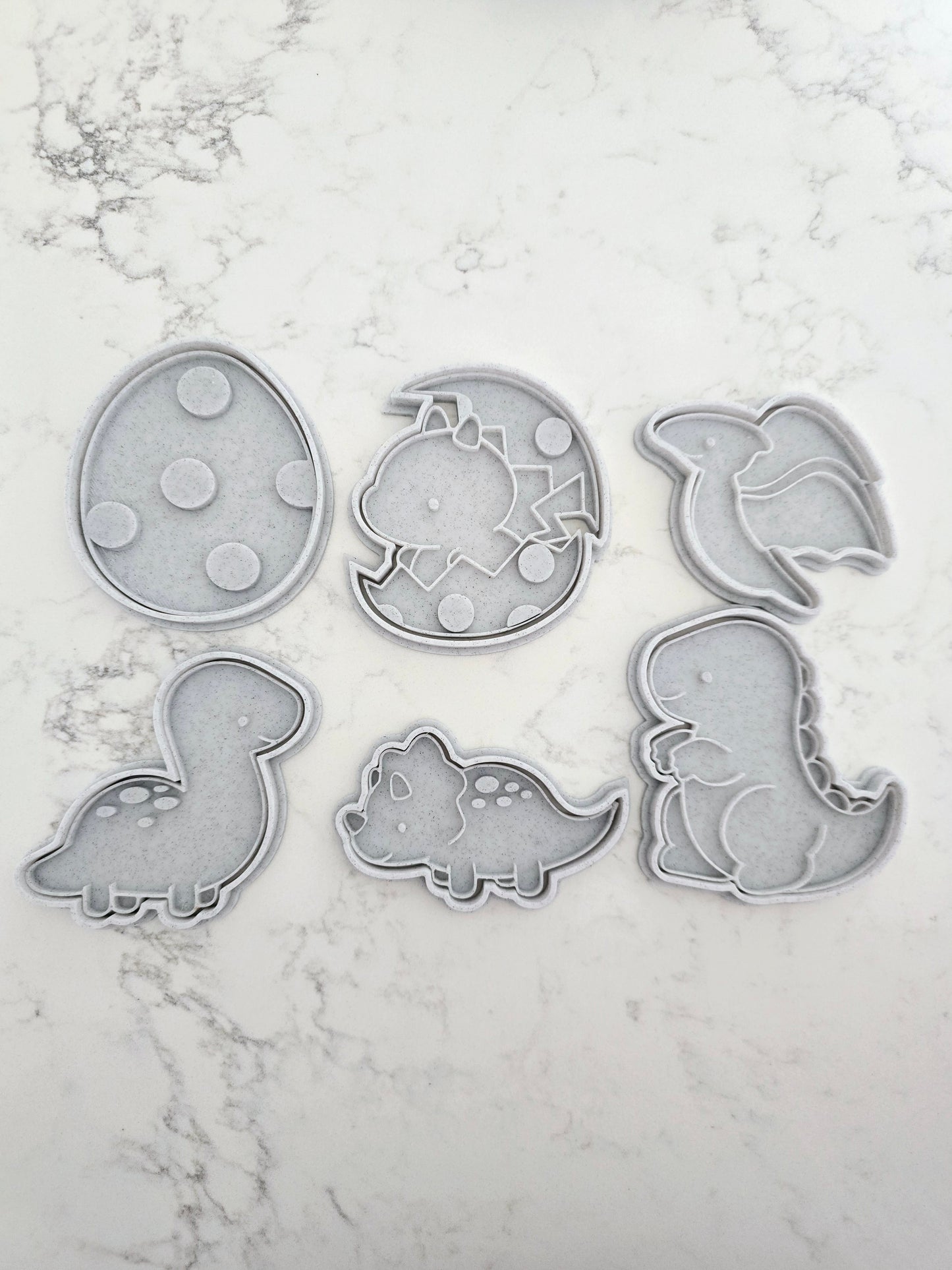 Dinosaur 3D Printed Playdough Cutters - Set of 12