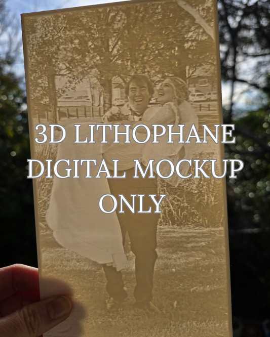 Free Mockup Preview – 3D Lithophane print from a Photo