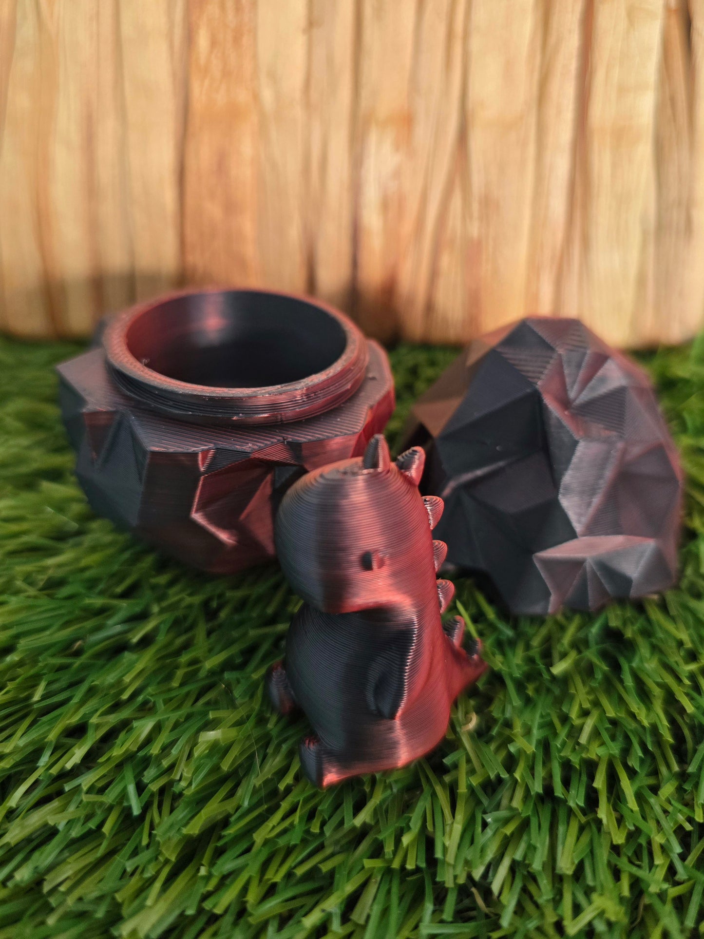 3D Printed Dino Egg with Tiny Dinosaur Inside