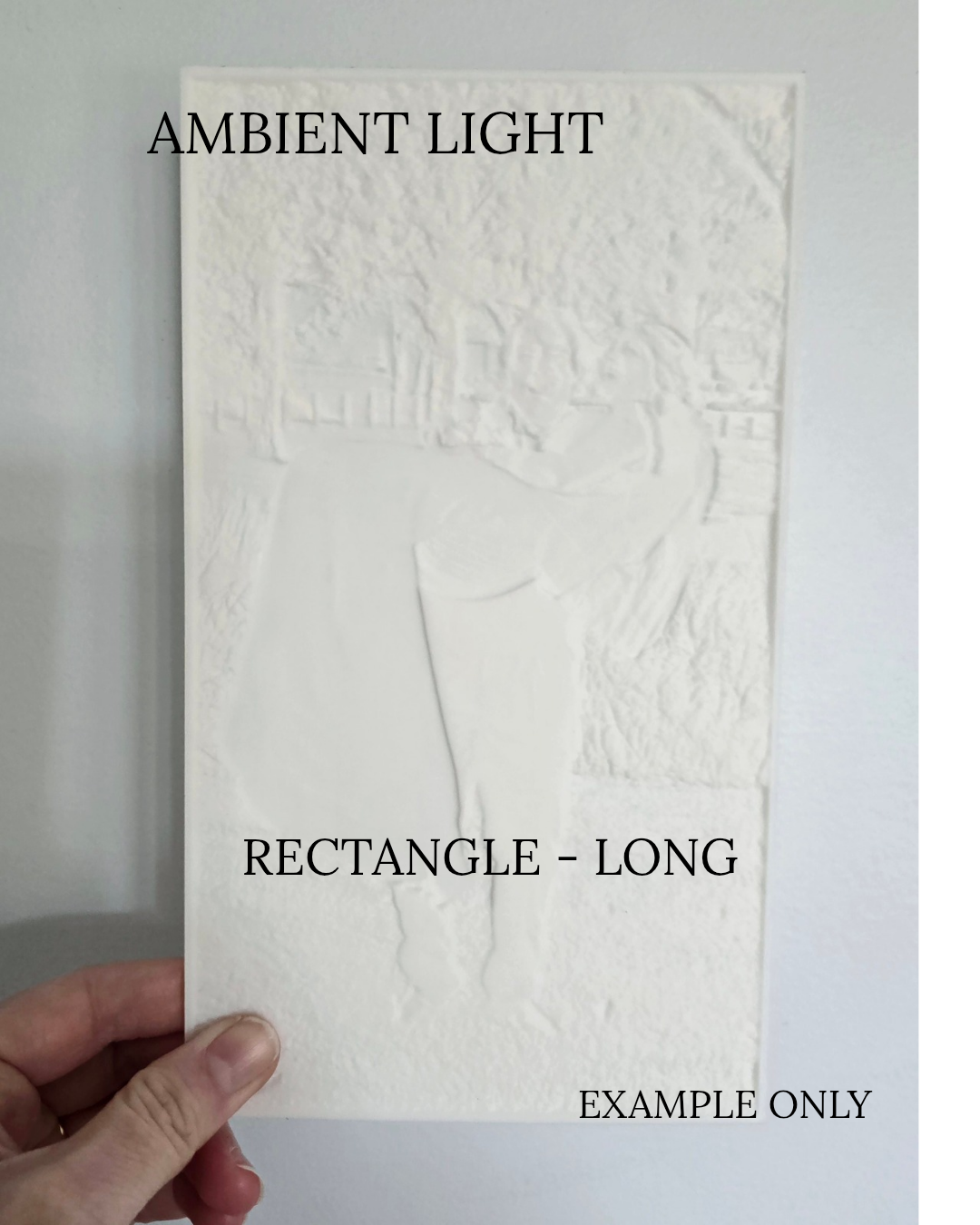 Custom 3D Printed Lithophane Lightbox Keepsake – Memorial, Wedding, Baby or Pet Photo - Light not included