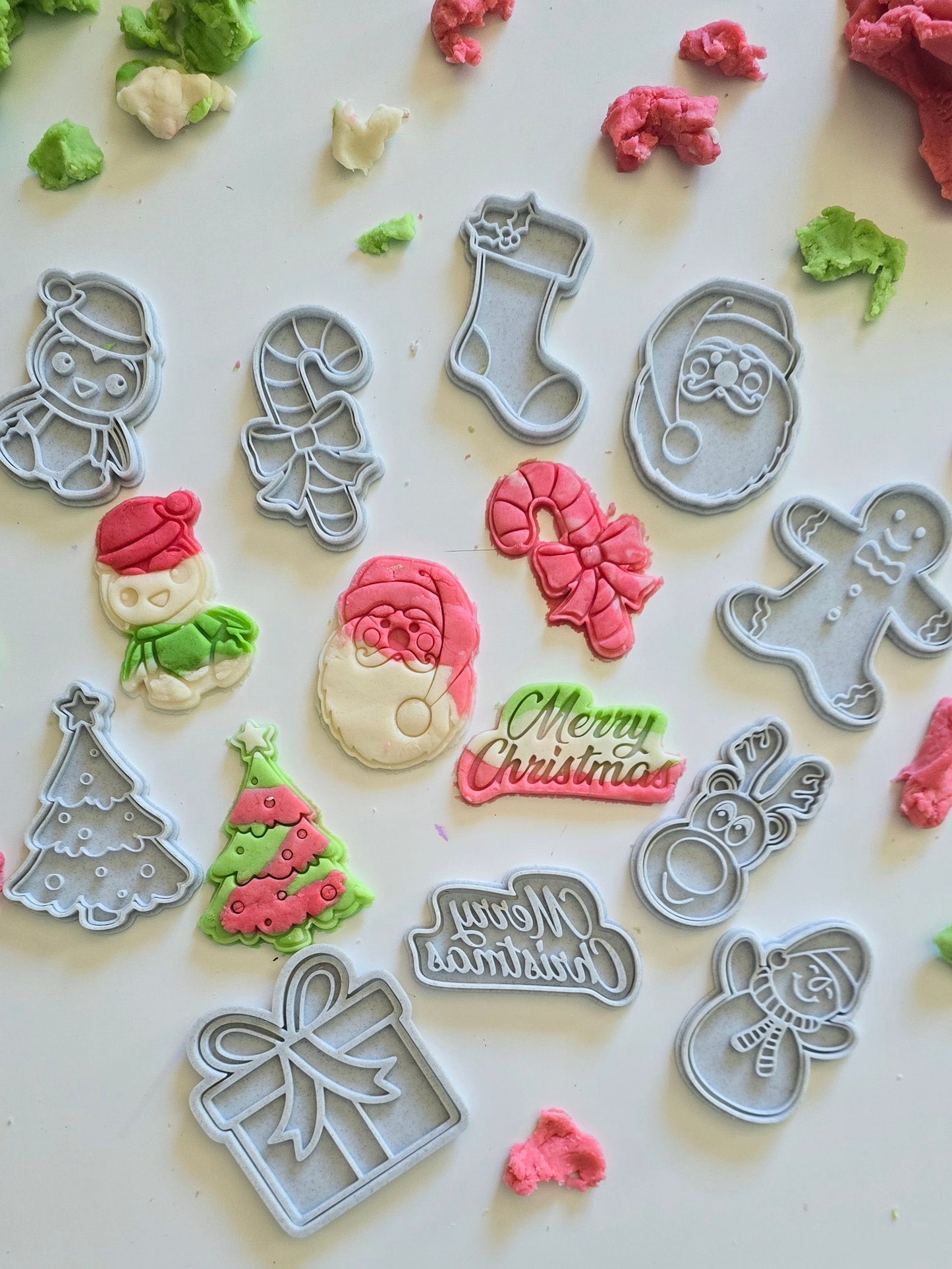 Christmas 3D Printed Playdough Cutter Pack - Set of 20
