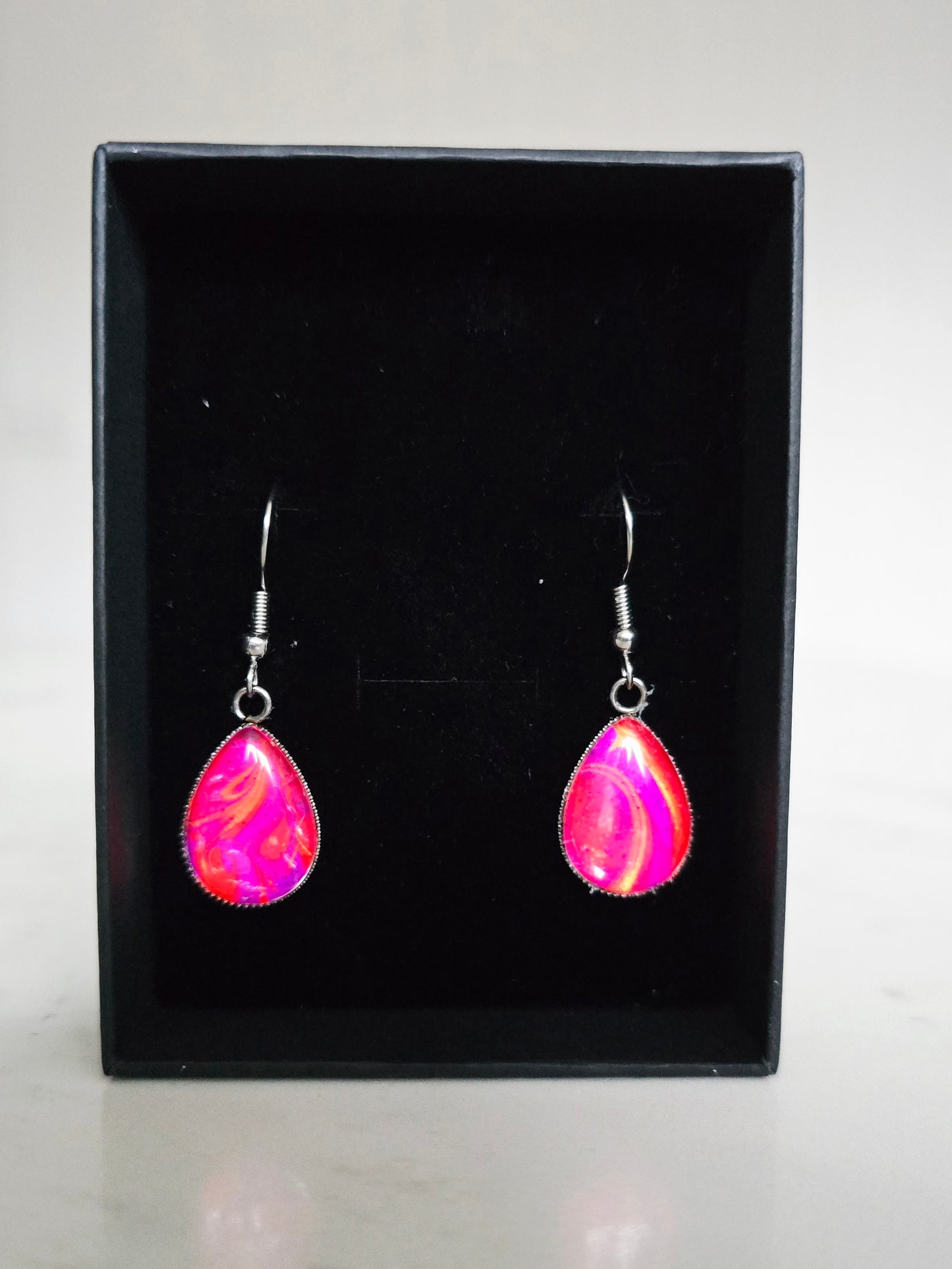 Dolly - Recycled Paint Pour Jewellery – One of a Kind Stainless Steel Earrings